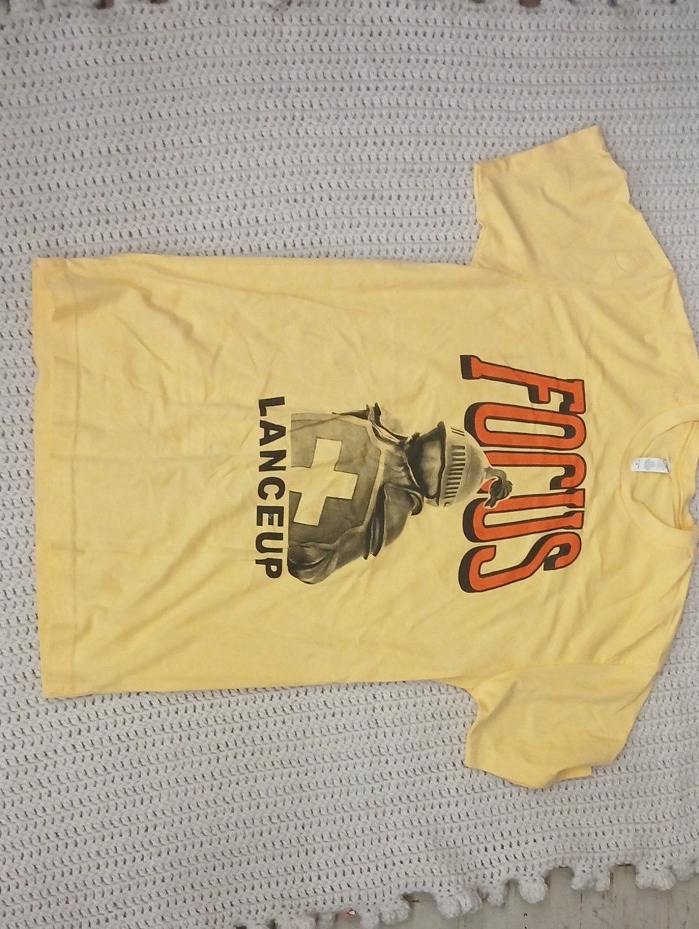 Next Level Apparel Yellow "FOCUS" Graphic Tee
